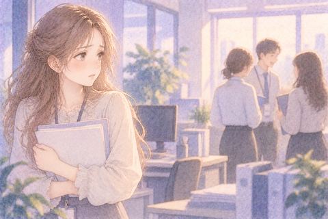 職場で同僚の態度に戸惑う女性