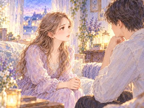 恋人を前に勇気を出して別れ話を切り出す女性