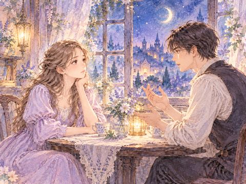 恋人との別れ話で表情を変えずに座る女性