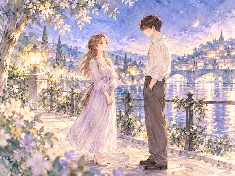 別れ話を終え穏やかにうなずき合う二人
