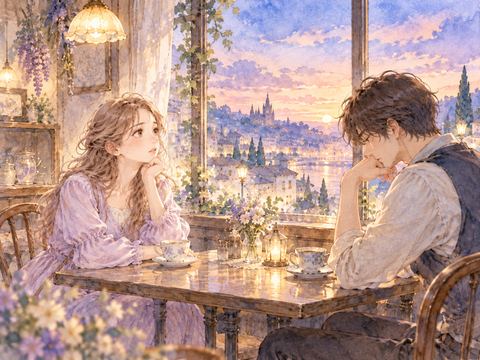 結論が出ないまま向かい合って黙り込む恋人たち