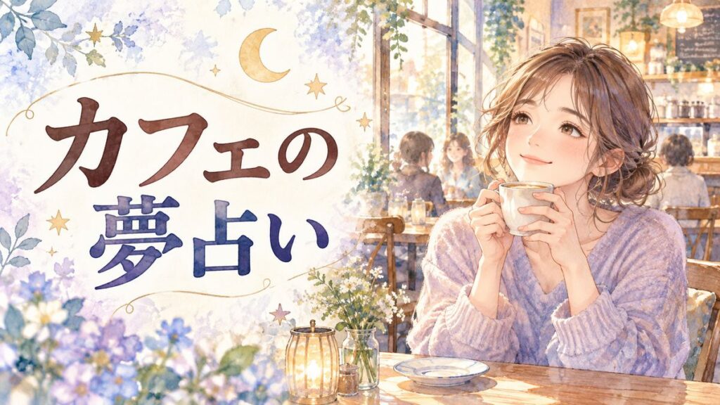 夢のようなカフェでカップを持ち微笑む大人の女性と窓辺の喫茶空間
