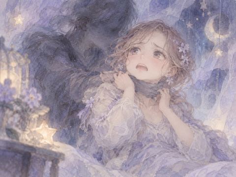 夢の中で人影に首を絞められ抵抗する女性