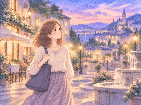 知らない街で帰り道が分からなくても穏やかに微笑む女性