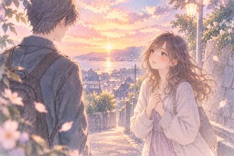 昔好きだった人に思いを伝える女性