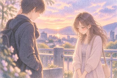 告白を断られて寂しそうにする女性