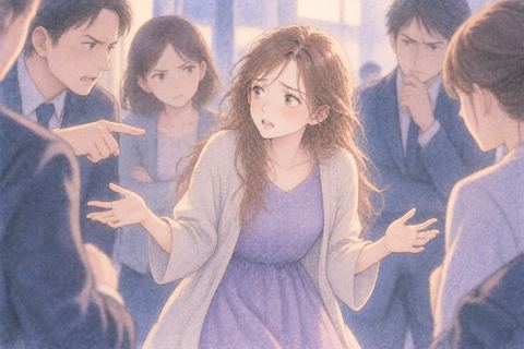 周囲に犯人扱いされ戸惑う大人の女性