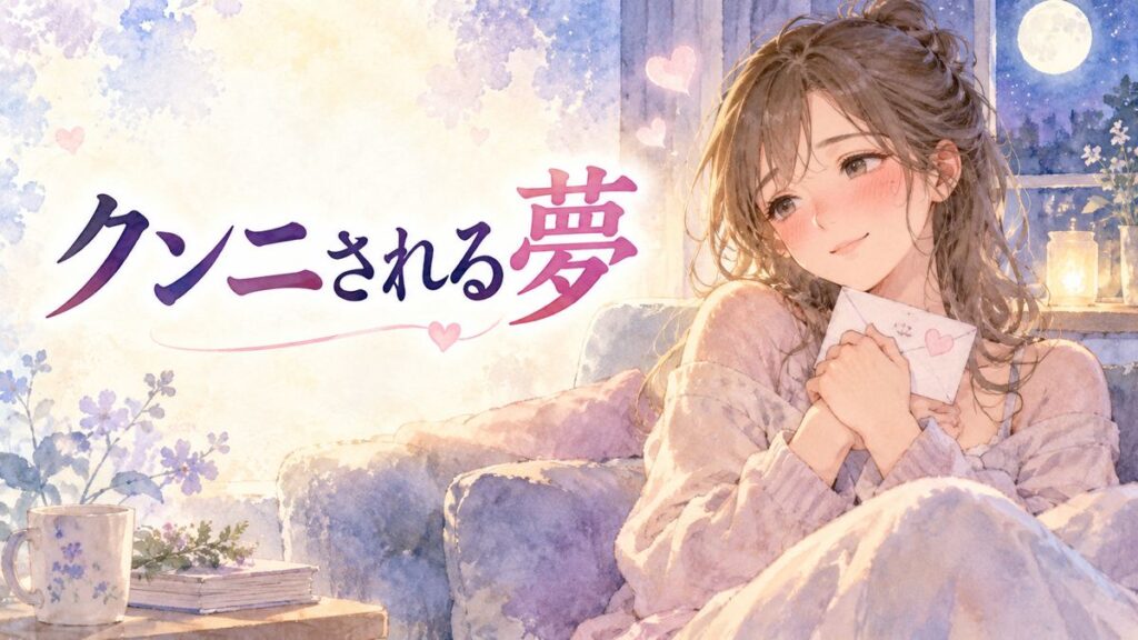 月明かりの部屋で手紙を胸に抱き照れる大人の女性