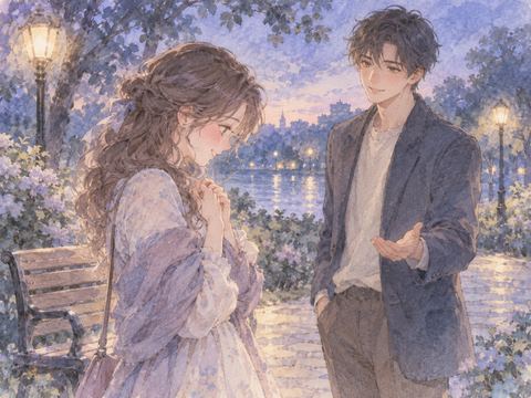 好きな男性からデートに誘われ不安そうに俯く女性