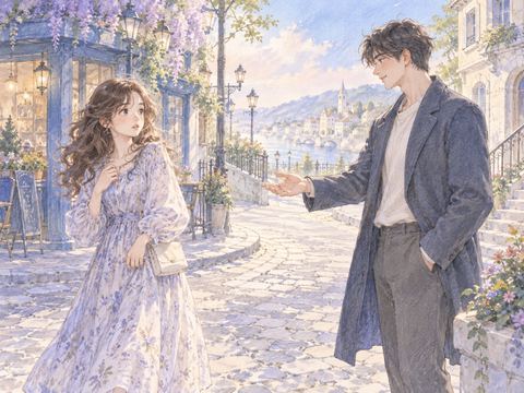 見知らぬ男性にデートへ誘われ不思議そうに見つめる女性