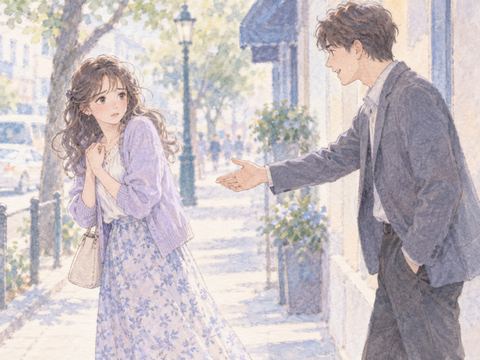苦手な男性からデートに誘われ困った表情で身を引く女性