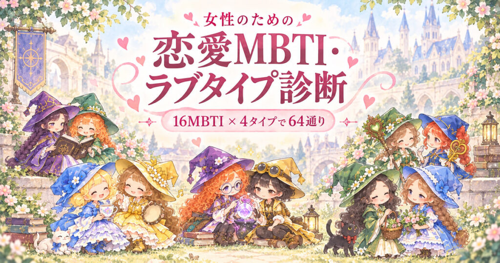 女性のための恋愛MBTI・ラブタイプ診断｜16MBTI・64タイプ