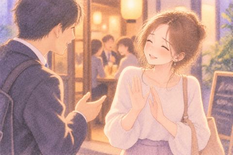 飲み会の誘いを穏やかに断る女性