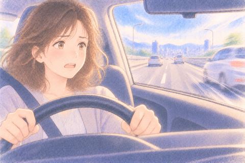 運転中に不安を感じる大人の女性
