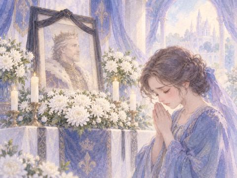 天皇陛下の訃報を聞き静かに涙を流して祈る女性