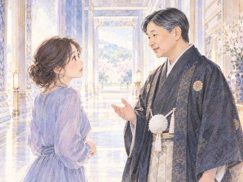 天皇陛下から優しく声をかけられて驚く女性