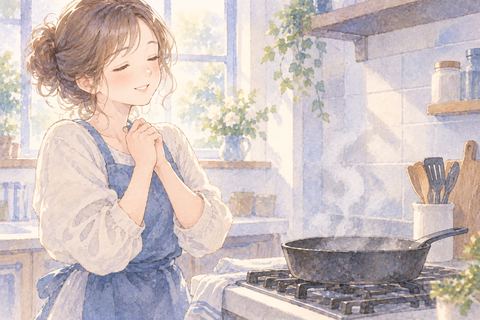 消えた火を見て安心する大人の女性