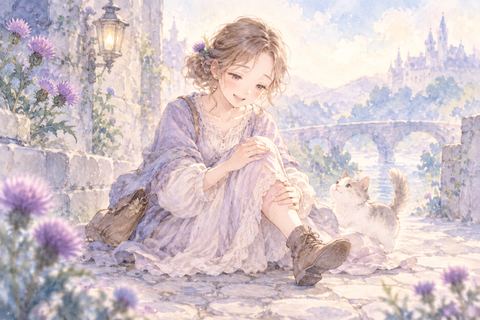 転んでも無傷でほっとする大人の女性