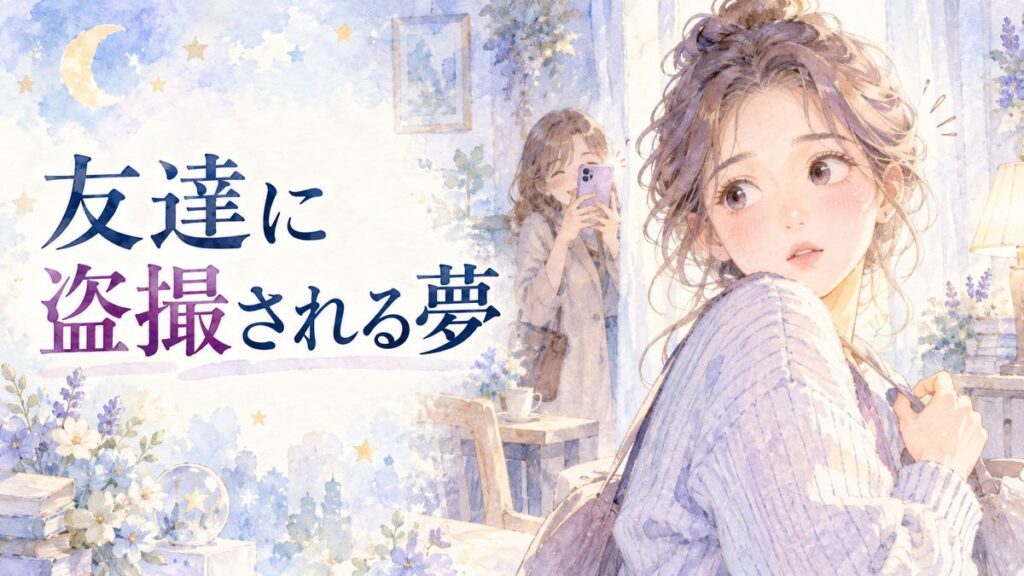 スマホを向ける友達に気づき戸惑う大人の女性