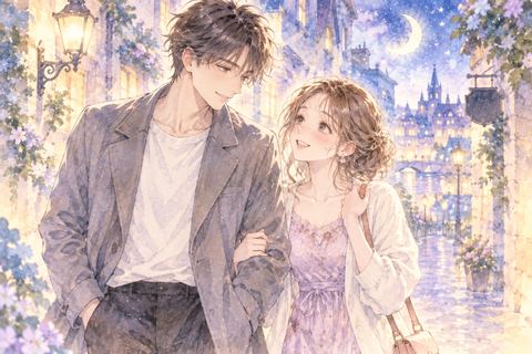 知らないイケメンと並んで歩く大人の女性