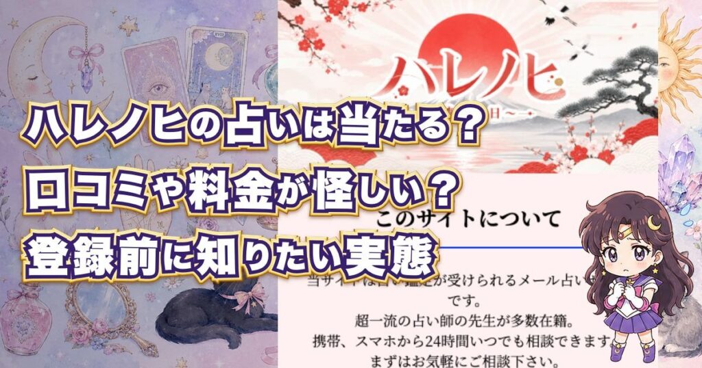 ハレノヒ(晴れの日)の占いは当たる？詐欺や危険性、口コミ・評判、料金を調査した月野アザミの検証記事