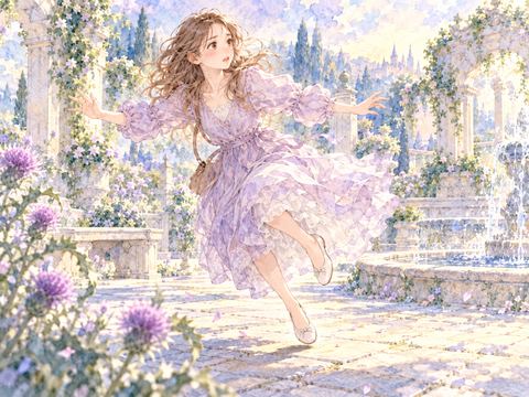 ジャンプが止まらず困惑しながら跳ね続ける女性