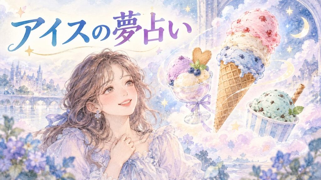色とりどりのアイスを嬉しそうに見つめるアザミと夢のような光