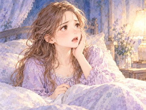 歯を食いしばったあと顎が外れて困惑する女性