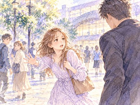 怖い男性に絡まれ周囲へ助けを求める女性