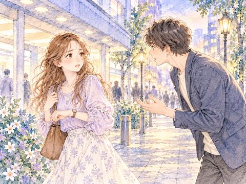 立ち去ろうとしてもしつこく話しかけられる女性
