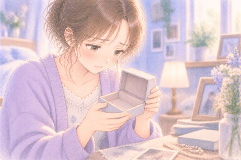 大切な物をなくして悲しむ女性