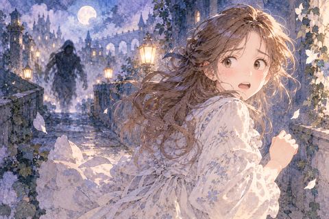 追われる途中で夢だと気づく大人の女性