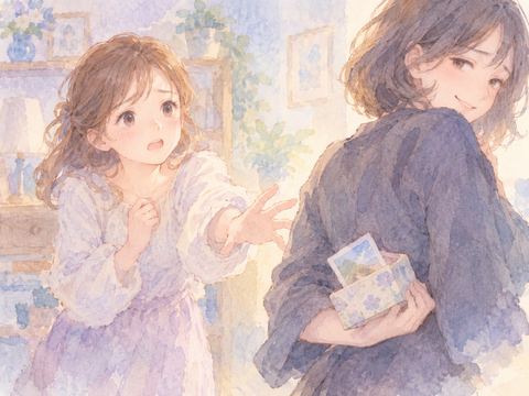 思い出の写真を隠されて取り戻そうとする女性