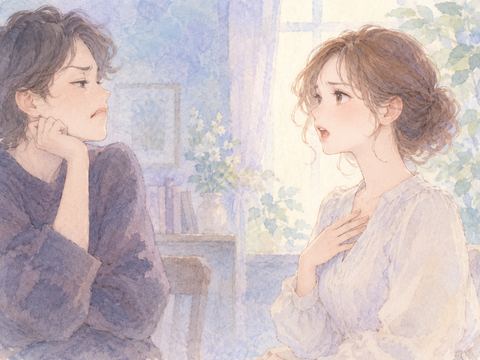 嫌味を言う相手に毅然と言い返す女性