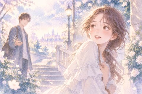 好きな男性に呼ばれて嬉しそうに振り向く女性