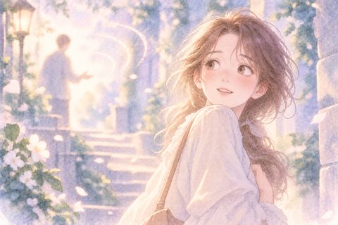優しい呼び声に安心して振り向く大人の女性