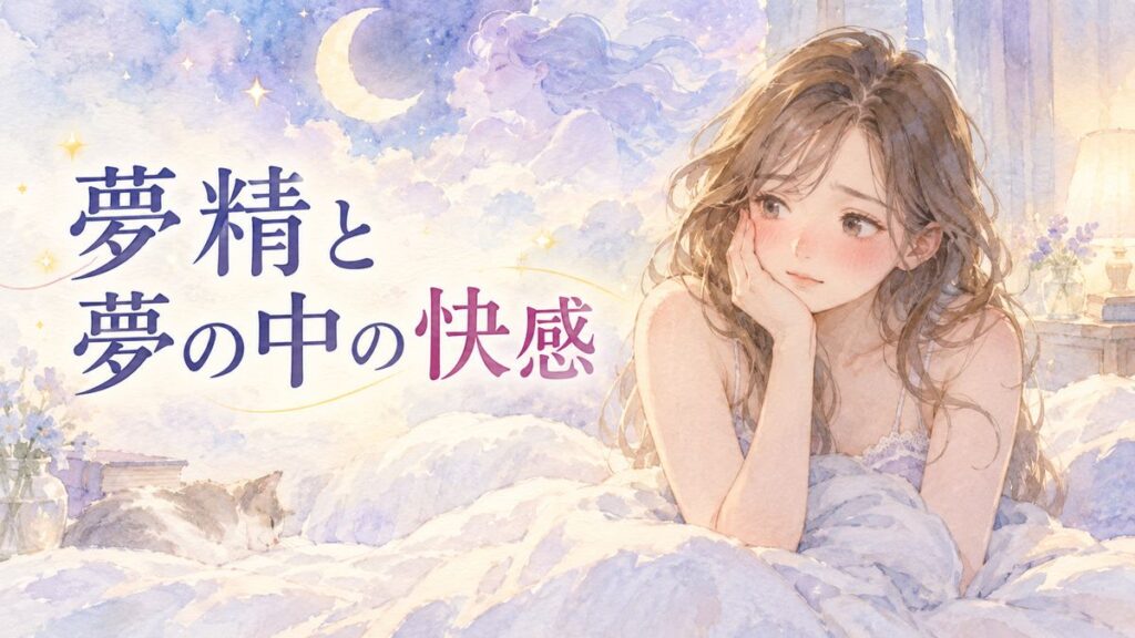 ベッドで目覚め余韻に戸惑う大人の女性と夢の光