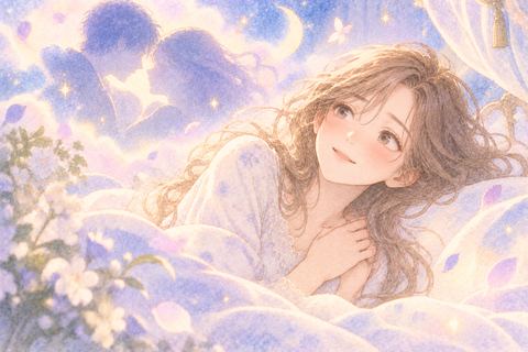 夢の中で穏やかなときめきを感じる女性