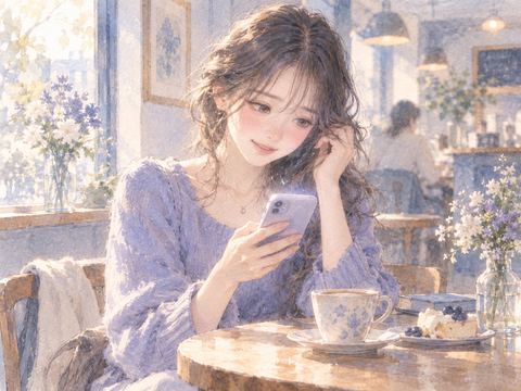 意外な異性からのLINEに返信を迷う女性