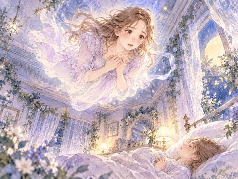 体から浮き上がってしまい怖がる女性