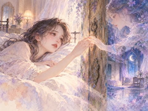 古い扉に触れた感覚を思い出す女性と夢の残像