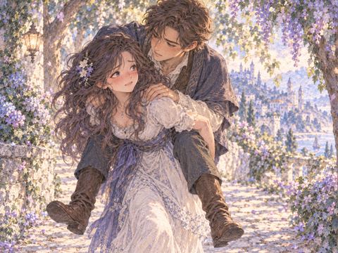 見知らぬ成人男性をおんぶして緊張する女性