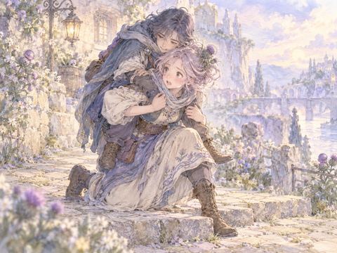 成人をおんぶしようとして持ち上げられず困る女性