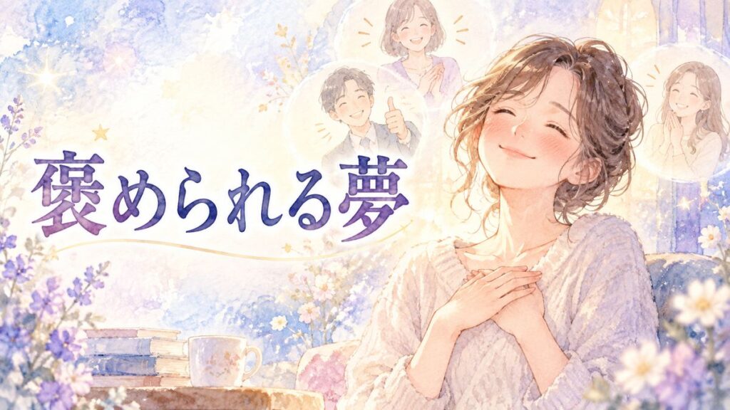 褒め言葉を思い返して嬉しそうに微笑む大人の女性