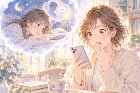 心配していた連絡を受けて驚く女性