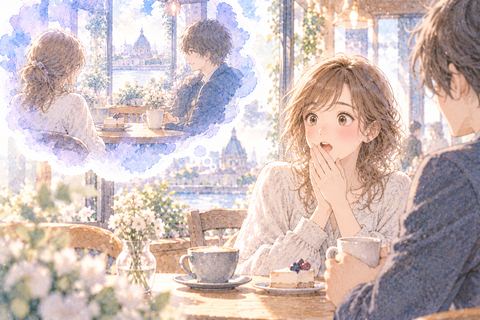 夢と同じ景色や会話に驚く女性