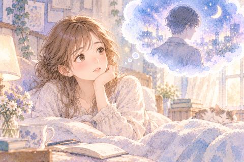 目覚めても夢の直感が気になる女性