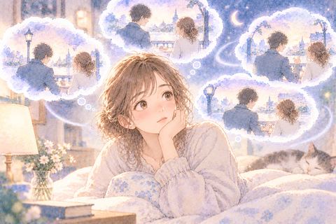 同じ夢の場面を何度も思い出す女性