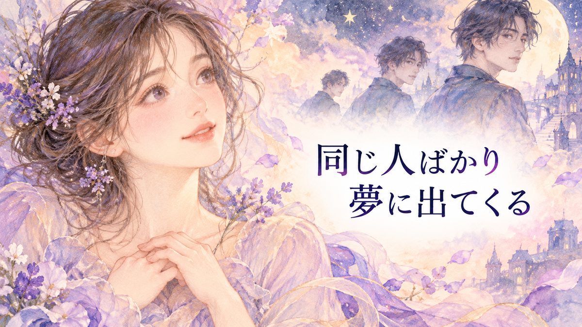 夢の中で繰り返し現れる男性の姿を見つめる大人の女性