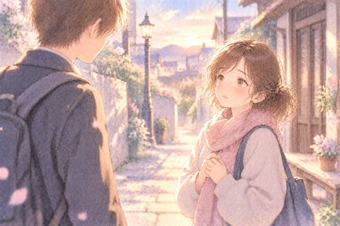 過去に戻り元恋人と再会する女性